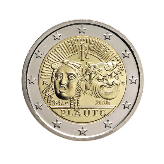 2 euro 2200° Anniversario della morte di Tito Maccio Plauto (184 a.C. -  2016)