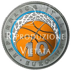 10 euro 100° Anniversario della Federazione Italiana Pallacanestro 