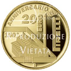 20 euro 150° Anniversario della fondazione della Pirelli - TRITTICO