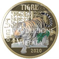 5 euro Mondo sostenibile - Animali in via di estinzione - Tigre