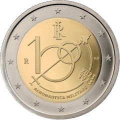 2 euro Cento anni dell'Aeronautica  Militare - in rotolino