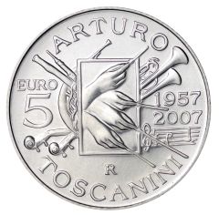 5 euro 50° Anniversario della morte di Arturo Toscanini