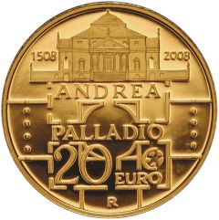 20 euro 500° Anniversario della nascita di Andrea Palladio Serie Europa Star Programme