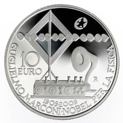10 euro 100° Anniversario del Premio Nobel a Guglielmo Marconi - Serie Europa Star Programme