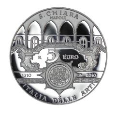 5 euro Santa Chiara, Napoli Serie Italia delle Arti