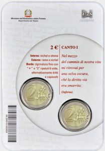 2 euro 750° Anniversario della nascita di Dante Alighieri (1265 - 2015)