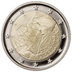 2 euro 35° Anniversario del Programma Erasmus - proof