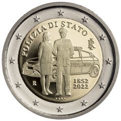 2 euro  170° Anniversario della fondazione della Polizia di Stato - proof