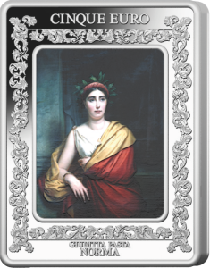 5 euro silver Italian Opera - Teatro alla Scala - Bellini's Norma