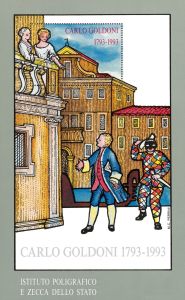 FOGLIETTO ERINNOFILO CARLO GOLDONI 1990