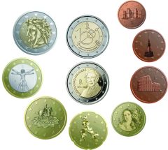 Serie annuale 10 pezzi 2023 con 2 euro 150° Anniversario della scomparsa di Alessandro Manzoni e 2 euro Cento anni dell'Aeronautica Militare