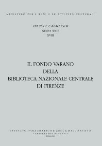 IL FONDO VARANO DELLA BIBLIOTECA NAZIONALE CENTRALE DI FIRENZE