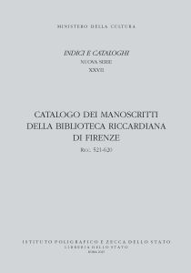 CATALOGO DEI MANOSCRITTI DELLA BIBLIOTECA RICCARDIANA DI FIRENZE 