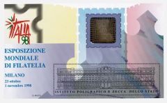FOGLIETTO ERINNOFILO ESPOSIZIONE MONDIALE DI FILATELIA MILANO