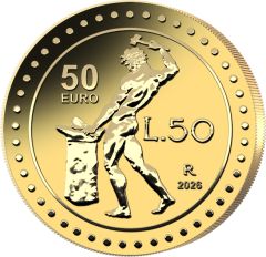 50 euro The re-edition of the Lira – 50 Lire – ½ oz 999,9 Gold 