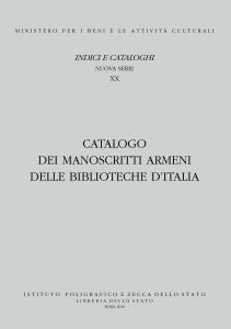 CATALOGO DEI MANOSCRITTI ARMENI DELLE BIBLIOTECHE D'ITALIA