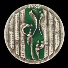 Medaglia Calendario 1988 Argento