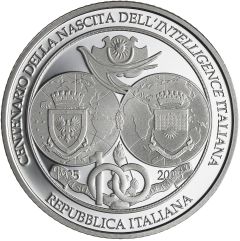 5 euro silver Centenary of the of the Italian Intelligence