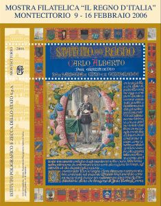 FOGLIETTO ERINNOFILO MOSTRA FILATELICA IL REGNO D'ITALIA 2006