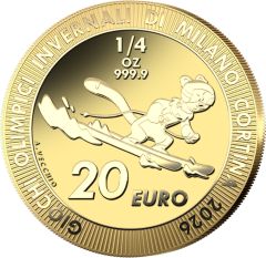 20 euro euro Olympic Winter Games Milano Cortina 2026 – 1/4 oz 999,9 Gold