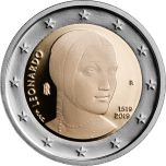 2 euro 500° Anniversario della morte di Leonardo da Vinci