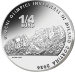 Olympic Winter Games of Milano Cortina 2026 - CORTINA - roll of 25 pieces of 25 cent coins