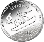 6 Euro silver Olympic Winter Games Milano Cortina 2026 - Snowboard, Livigno