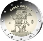 2 euro 200&deg; Anniversario della nascita di Carlo Collodi - Proof