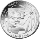 6 euro 80&deg; Anniversario della nascita della Repubblica Italiana e del primo voto delle donne in Italia - Argento