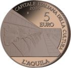 5 euro Serie Capitali italiane della Cultura: L&rsquo;Aquila - Rame
