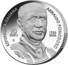 10 euro 100 anni dalla nascita del noto scultore Arnaldo Pomodoro - Argento