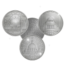 Trittico 3 euro in argento - Le tre religioni monoteiste sotto il cielo di Roma