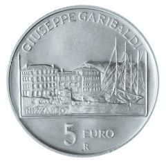 5 euro 200° Anniversario della nascita di Giuseppe Garibaldi