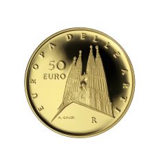50 euro Spagna - Antoni Gaudí - Serie Europa delle Arti