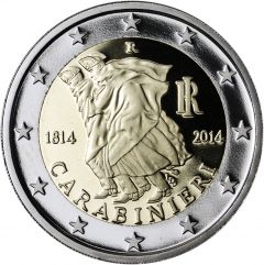 2 euro 200° Anniversario della fondazione dell’Arma dei Carabinieri (1814-2014)