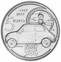 5 euro 60° Anniversario della nascita della Fiat 500