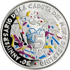 5 euro 30th Anniversary of the Fall of the Berlin Wall