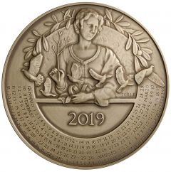 MEDAGLIA CALENDARIO BRONZO - 2019 - CALENDAR MEDAL BRONZE