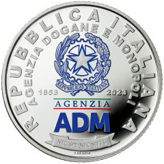 5 euro 170° Anniversario dell’istituzione dell’Agenzia delle Dogane e dei Monopoli