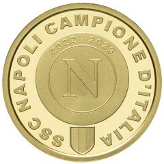 Medal Celebrating SSC Napoli Champion of Italy 2022/2023, gold, numbered