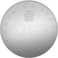 5 euro 50° Anniversario dell’istituzione della Commissione Nazionale per le Società e la Borsa CONSOB