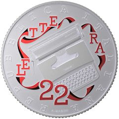 5 euro - Italian Excellences - Olivetti Lettera 22 RED