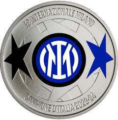 Medaglia Ufficiale Inter Campione d'Italia 2023/2024 in argento