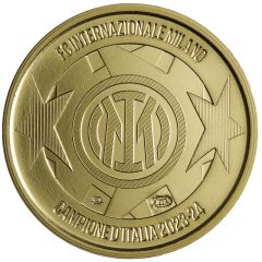 Medaglia Ufficiale Inter Campione d'Italia 2023/2024 in oro