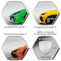 Trittico 5 euro argento Automobili Lamborghini - Serie Eccellenze Italiane