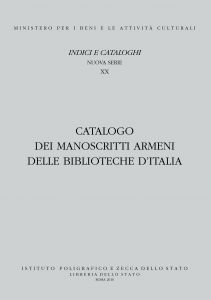 CATALOGO DEI MANOSCRITTI ARMENI DELLE BIBLIOTECHE D'ITALIA