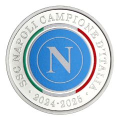 Medaglia ufficiale SSC Napoli Campione d’Italia 2024-2025, in argento