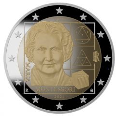 2 euro 150° Anniversario della nascita di Maria Montessori