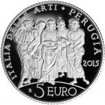 5 euro Perugia - Umbria Serie Italia delle Arti