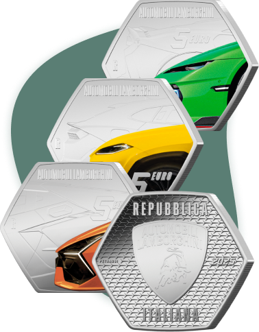 Trittico 5 euro argento Automobili Lamborghini